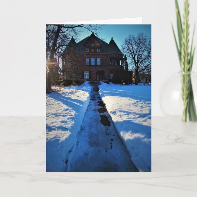 Tarjeta de Navidad "Sumner McKnight Mansion" (Anverso)