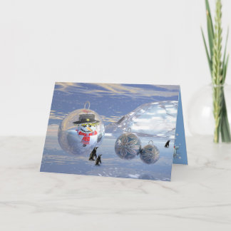 Tarjeta de Navidad surrealista linda