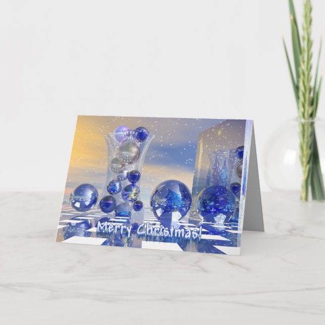 Tarjeta de Navidad surrealista Merry (Anverso)
