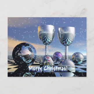 Tarjeta de Navidad surrealista Merry