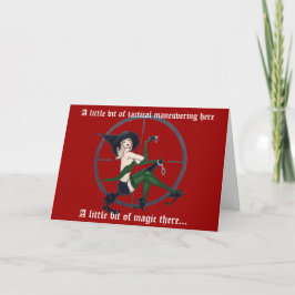 Tarjeta de Navidad táctica del vintage