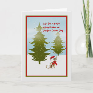 Tarjeta de navidad tal como le dijo un gato