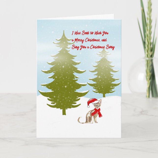 Tarjeta de navidad tal como le dijo un gato (Anverso)