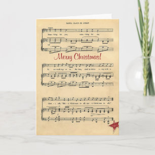 ¡Tarjeta de Navidad tan alegre de Papá Noel!