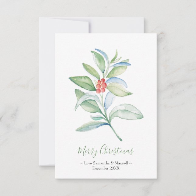 Tarjeta de navidad, tarjeta de vacaciones (Anverso)