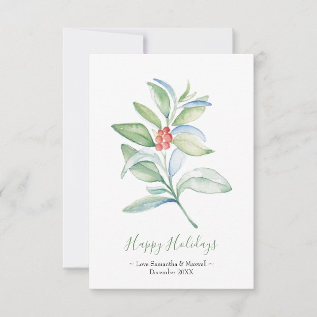 Tarjeta de navidad, tarjeta de vacaciones (Anverso)