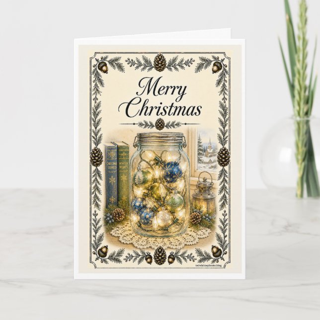 Tarjeta de Navidad - Tarro de Adornos (Anverso)