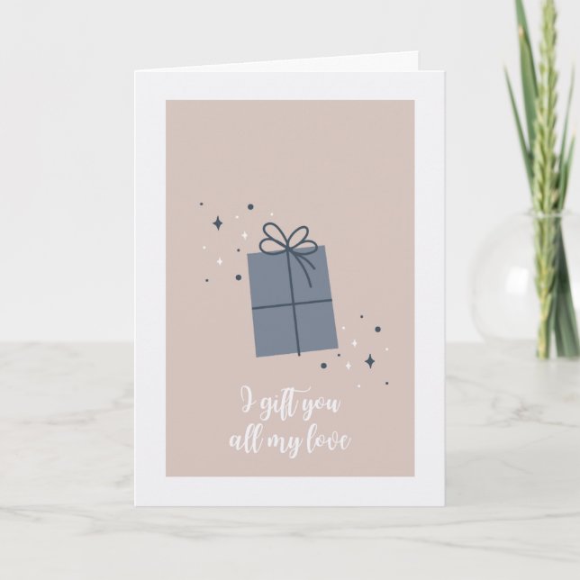 Tarjeta de Navidad 'Te regalo mi amor' (Anverso)