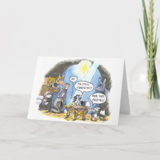 Tarjeta de Navidad temática de la cabra