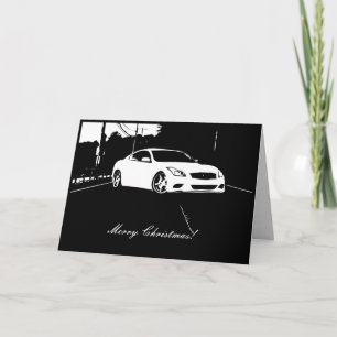 Tarjeta de Navidad temática del coche del cupé G35