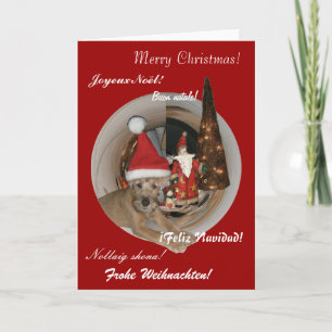 Tarjeta de navidad “Terrier Irlandesa "