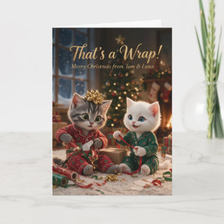 Tarjeta de Navidad Tom & Luna That's a Wrap