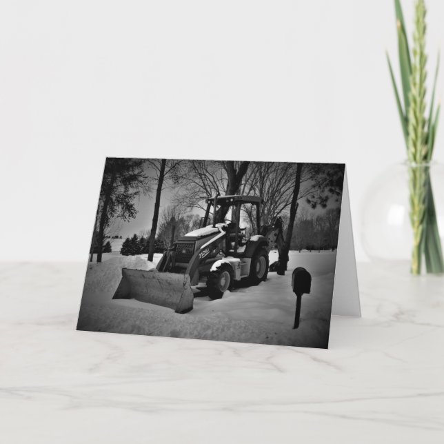 Tarjeta de Navidad "Tractor Homestead" (Anverso)