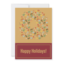 Tarjeta de Navidad Tradicional Cálida y Acogedora
