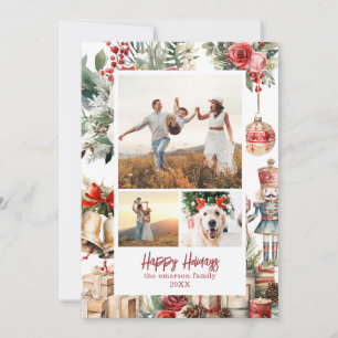 Tarjeta de Navidad tradicional de fotos de Cascanu