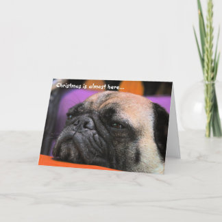Tarjeta de Navidad traviesa del barro amasado