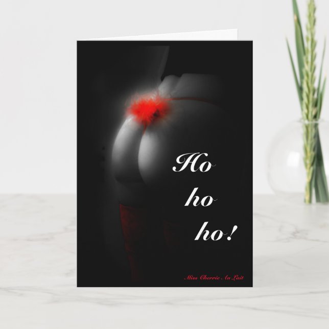 Tarjeta de Navidad traviesa del chiste del bebé (Anverso)