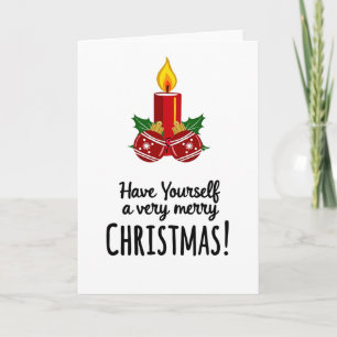 Tarjeta de Navidad traviesa, humor adulto divertid