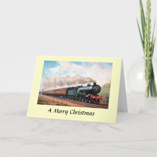 Tarjeta de navidad - tren GNR (Anverso)