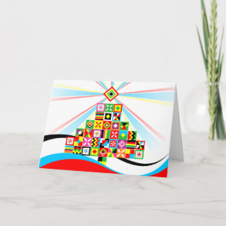 Tarjeta de Navidad tribal del arte africano del