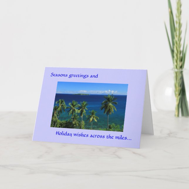 Tarjeta de Navidad tropical (Anverso)