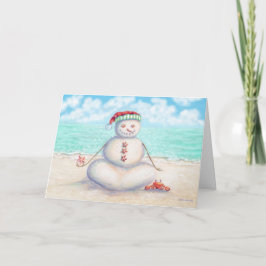 Tarjeta de Navidad tropical de la yoga