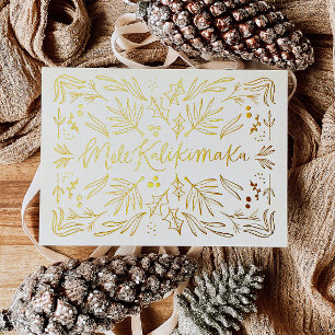 Tarjeta de Navidad Tropical Hawaiana Mele Kalikima