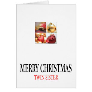 Tarjeta de Navidad Twin Sister Merry