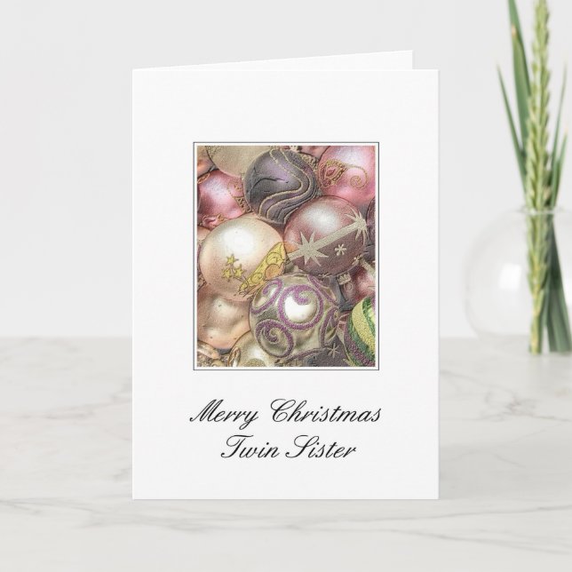 Tarjeta de Navidad Twin Sister Merry (Anverso)