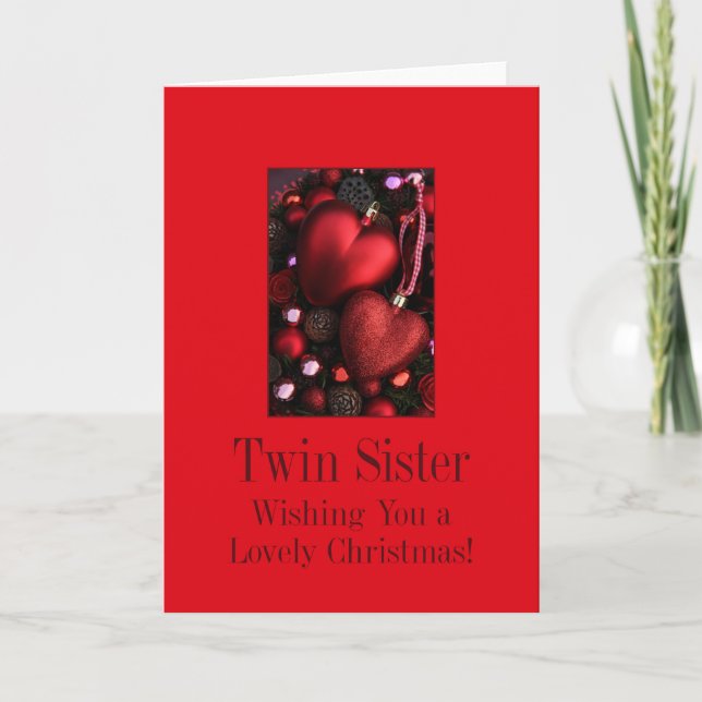 Tarjeta de Navidad Twin Sister Merry (Anverso)