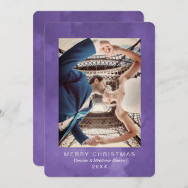 Tarjeta de Navidad Ultra Violeta Quetzal en Acuare