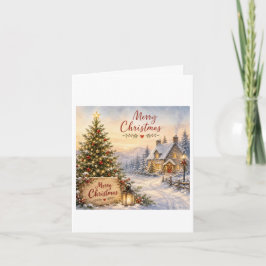 tarjeta de navidad única y tradicional