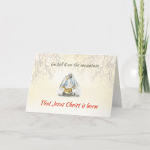 Tarjeta de Navidad 'Ve y dilo en la montaña'