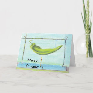 Tarjeta de Navidad verde de Chile