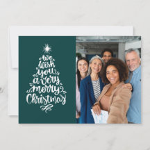 Tarjeta de Navidad Verde de Negocios Foto
