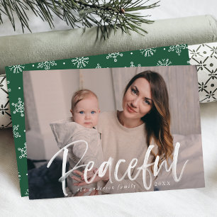 Tarjeta de Navidad Verde   Invierno Pacífico