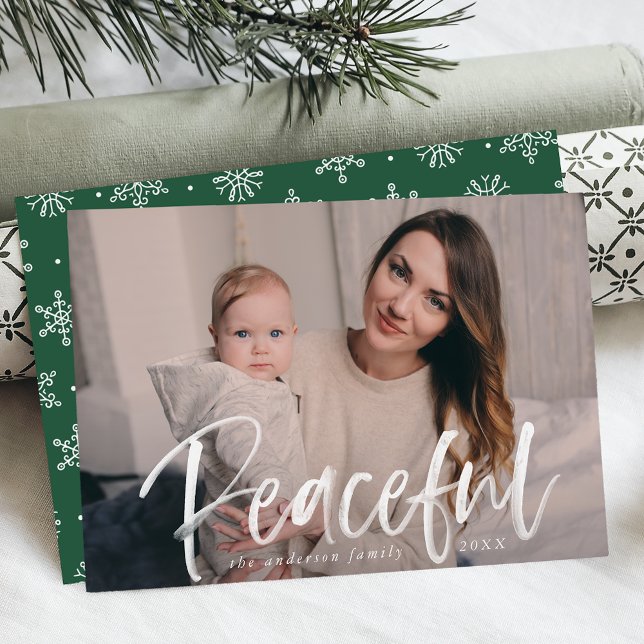 Tarjeta de Navidad Verde | Invierno Pacífico (Subido por el creador)