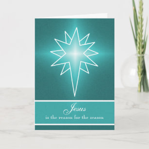 Tarjeta de Navidad vertical de la estrella
