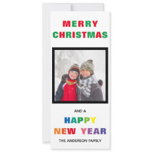 Tarjeta de Navidad vertical - Feliz Navidad arcoír