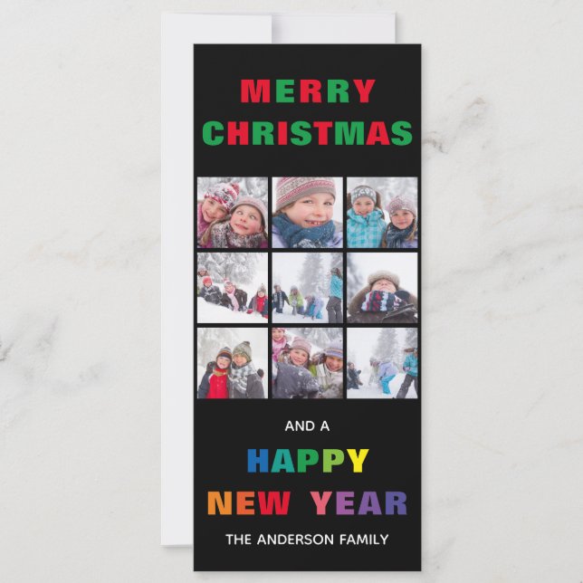 Tarjeta de Navidad vertical - Feliz Navidad Arcoír (Anverso)