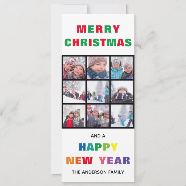 Tarjeta de Navidad vertical - Feliz Navidad en Arc (Anverso)