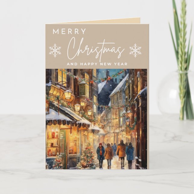 Tarjeta de Navidad Vintage (Anverso)