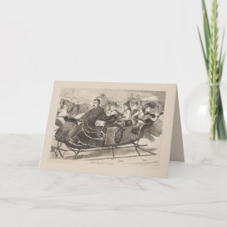 Tarjeta de Navidad Vintage 1869 | Winslow Homer