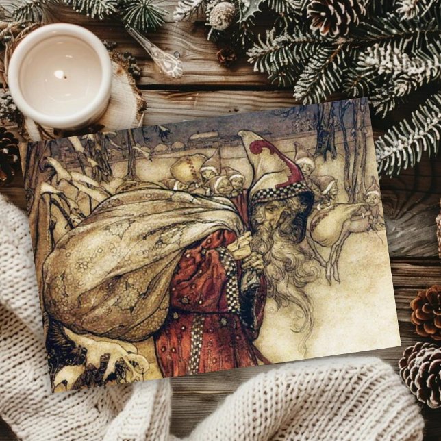 Tarjeta de Navidad vintage de Arthur Rackham (Subido por el creador)
