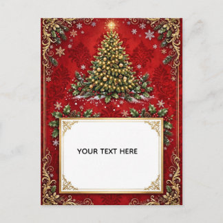Tarjeta de Navidad Vintage Elegante | Fiestas Pers