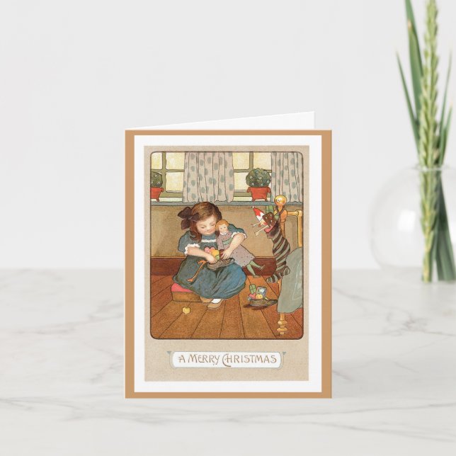 Tarjeta de Navidad Vintage - Feliz Navidad (Anverso)
