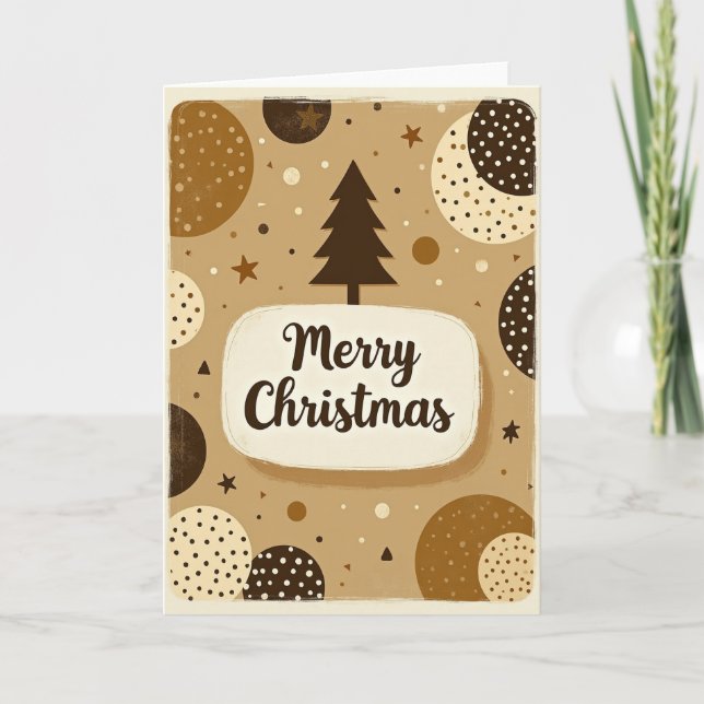 Tarjeta de Navidad Vintage Feliz Navidad (Anverso)