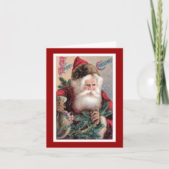 Tarjeta de Navidad Vintage - Feliz Navidad (Anverso)