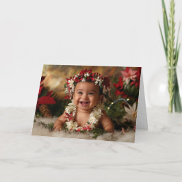 Tarjeta de Navidad Vintage para Bebé