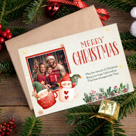 Tarjeta de Navidad Vintage personalizada